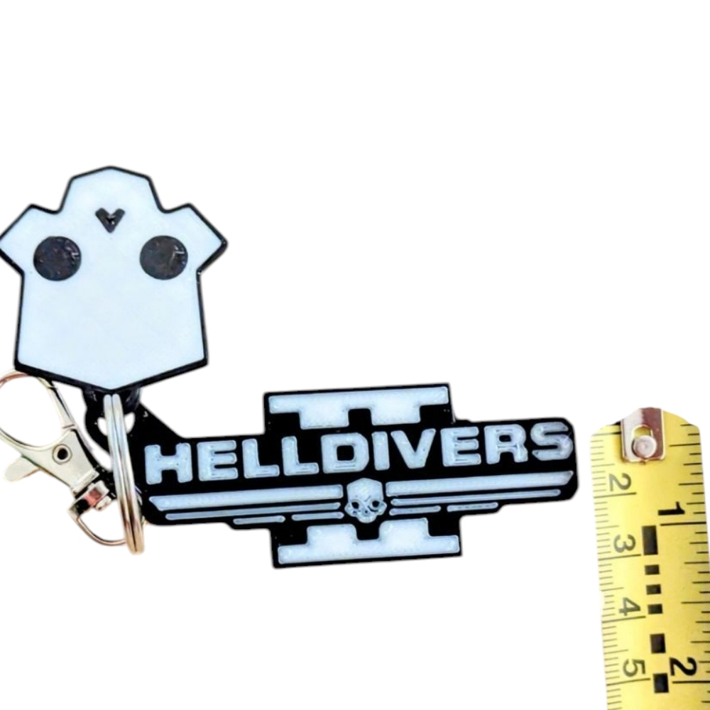 Helldivers II Skull Keychain - Picture 4 of 6